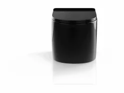 New Vente-unique Inodoro suspendido de cerámica sin brida, L36 x Alt. 36, JAVOINE Negro