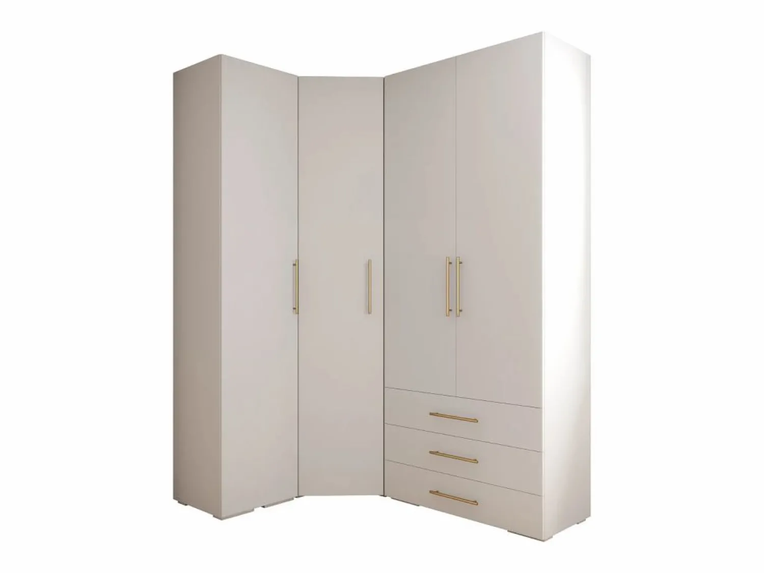 Online Inova 3 armario con puertas batientes 236,7/182/47 Blanco / Dorado