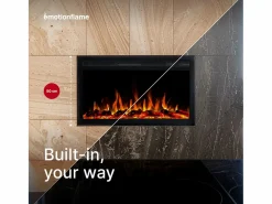 Insert eléctrico INFINITY para chimenea eléctrica - fuego premium - empotrada - 66x14x50 cm - chimenea LED con calefacción 750/1500 W