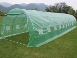 Invernadero con estructura de acero 36 m² - Ancho 1200 x Prof. 300 x Alt. 200 cm - IPOMEA Invernadero De Jardín