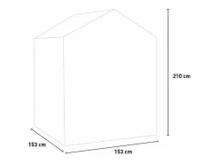 Outlet Invernadero de balcón para plantas y flores de 153 x 153 x h210 cm en PVC y acero Mimosa M Invernadero De Jardín