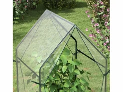 Invernadero de jardín con doble puerta, estructura de acero, , 90 x 90 x 145 cm