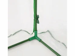 Invernadero de jardín con puerta, de metal y plástico, 200x100x80 cm,