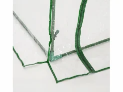Invernadero de jardín con puerta, de metal y plástico, 200x100x80 cm,
