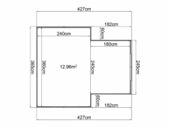 EXPERTLAND Invernadero de jardín estilo orangerie de vidrio templado 15,5 m² antracita NARCISSE Gris antracita