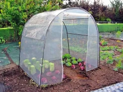 Hot Buzz metallurgica Invernadero de jardín tipo túnel 200 x 150 x h180 cm cubierta PVC plantas y flores Orto M Transparente