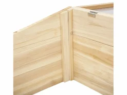 Invernadero de madera para jardín con cubierta de policarbonato, sistema de plantación, color natural (100 x 50 x 35 cm)