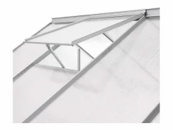 Hot Habitat et jardin Invernadero de policarbonato 310 x 190 x 195 cm "Basilic" - 5,89 m² - Gris Transparente