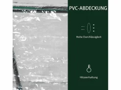 Invernadero de PVC con ventana, estructura de acero, (120x60x60cm)