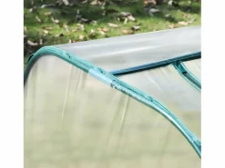 Invernadero de túnel con ventanas con cremallera, estructura de acero, PVC , 395 x 100 x 80 cm (395x100x80 cm)