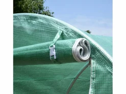 Online Invernadero de túnel para tomates, film transparente, 6 ventanas con mosquitera, estructura de acero (395x195x190cm) Invernadero De Jardín