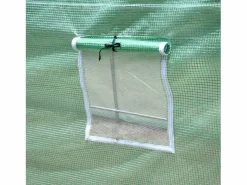 Online Invernadero de túnel para tomates, film transparente, 6 ventanas con mosquitera, estructura de acero (395x195x190cm) Invernadero De Jardín