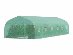 Outlet Invernadero de Túnel SucceBuy, Invernadero de Túnel de 900x300x200 cm, Armazón Galvanizado, con Armazón de Acero Galvanizado, Cubierta en PE, Verde