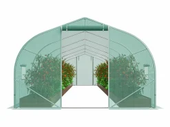 Outlet Invernadero de Túnel SucceBuy, Invernadero de Túnel de 900x300x200 cm, Armazón Galvanizado, con Armazón de Acero Galvanizado, Cubierta en PE, Verde