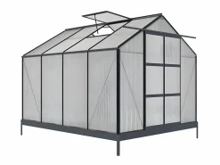 Discount EXPERTLAND Invernadero jardin policarbonato 7.5m2 GREENEA II Con base Gris antracita