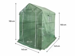 Habitat et jardin Invernadero para tomates de jardín con estantes <><noscript><img width=