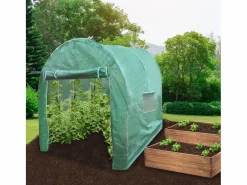 Clearance Monstershop Invernadero Politúnel con Puertas Ventanas Galvanizadas Jardinería Marco Metálico Carpa de Jardín Vegetal Planta de Flores 19mm de diámetro | 2 x 2.5m Verde