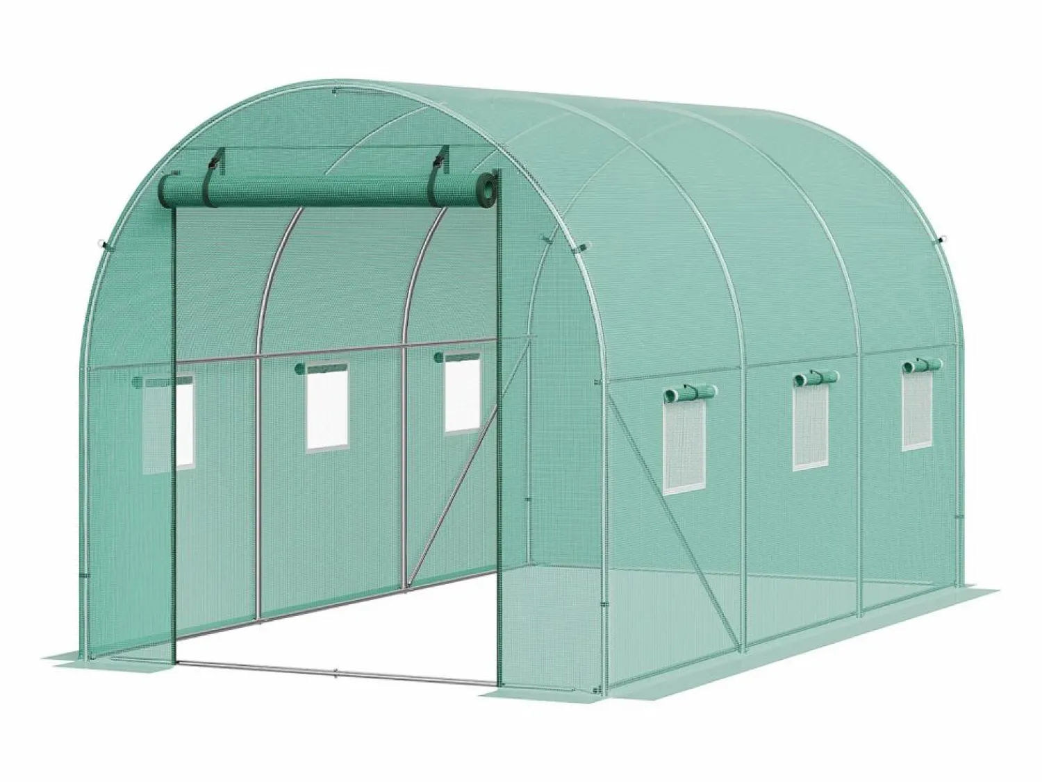 Clearance Invernadero Tipo Túnel SucceBuy 2 x 3 x 2 m, Estructura Galvanizada, Cubierta de PE, Invernadero De Jardín
