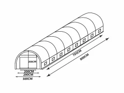 EXPERTLAND Invernadero tunel. Medidas: 24m² Alto 200 cm. IPOMEA
