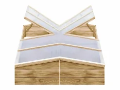 Helloshop26 Invernaderos juego de 2 madera de pino impregnada 200 x 50 x 35 cm verde 02_0044667