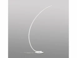 Outlet Iole Lámpara de pie LED regulable 30W luz cálida 3000K - Lámpara de pie en color satinado, diseño moderno en aluminio, IP20 Lámpara De Pie
