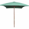 Garden Furniture Isabel María Sombrilla con palo de madera verde 200x300 cm