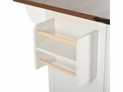 Hot ModernLuxe Isla central de cocina - con tablero retráctil - 2 puertas y 3 cajones - Beige