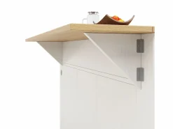 ModernLuxe Isla central de cocina - carrito con ruedas y tomas - con plancha extensible - 2 puertas 2 cajones y 2 compartimentos -
