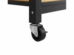 ModernLuxe Isla central de cocina - carrito con ruedas y plancha extensible - 3 cajones y 2 puertas -