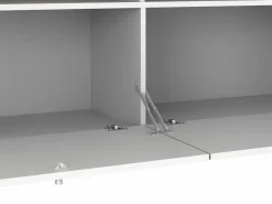 New Isla central de cocina con 2 puertas y 2 huecos - Blanco y roble - TEKYNA Isla Cocina