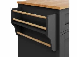 Sale Isla central de cocina móvil - 5 cajones y 5 compartimentos - MDF - Isla Cocina