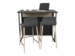 Sale Isla cocina Arko 5 huecos roble áspero/negro 109.4x89.8x79.7 cm Multicolor
