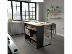 Discount Isla Cocina Buh Auxiliar /Roble Jackson 109x90x80 cm Isla Cocina