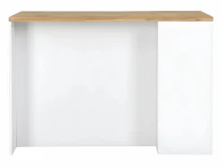 Online Isla de cocina atemporal - MDF - 130 cm de largo - Blanco y Natural - MEILI Isla Cocina