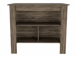 Clearance Isla de cocina Cala en melamina con 3 estantes , marron , 90 cm X 103 cm X 70 cm Isla Cocina