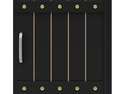 ModernLuxe Isla de cocina central móvil - Tablero extensible - 3 cajones - Con estante para especias y toallero - MDF - Negro