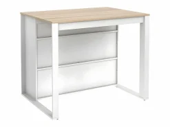Hot Vente-unique Isla de cocina con 7 huecos - Blanco y natural - OPOLE Color natural claro / Blanco