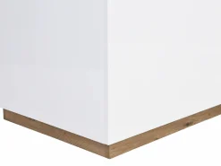 Vente-unique Isla de cocina con 2 puertas y 1 estante de MDF - Natural y blanco CORELINA