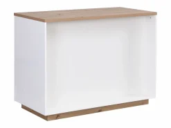 Vente-unique Isla de cocina con 2 puertas y 1 estante de MDF - Natural y blanco CORELINA
