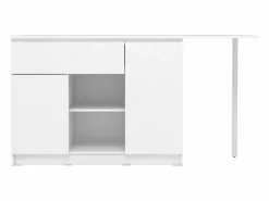 Online Vente-unique Isla de cocina con 2 puertas, 1 cajón y 2 estantes - - TUNORI Blanco