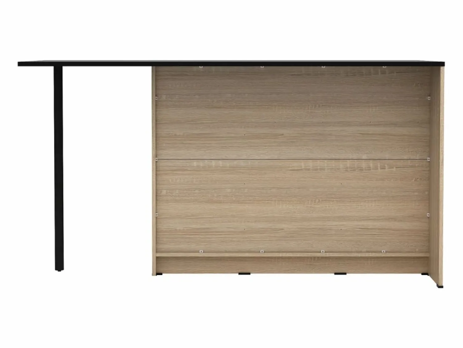 Discount Isla de cocina con 2 puertas, 1 cajón y 2 estantes - Natural y negro - TUNORI Isla Cocina