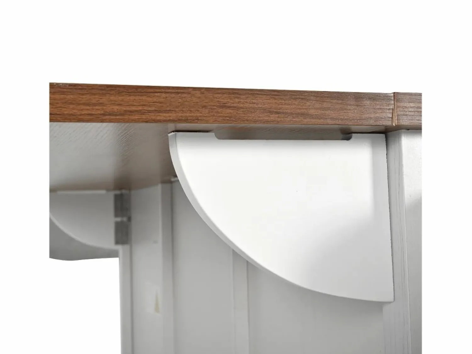 Outlet Isla de cocina con encimera abatible - Carrito de cocina con 2 puertas correderas y 3 cajones - toallero y portavasos - Isla Cocina