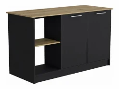 Sale TuHome Isla de cocina Enebro en melamina con 2 puertas y 6 estantes , , 90 cm X 150 cm X 64 cm Multicolor