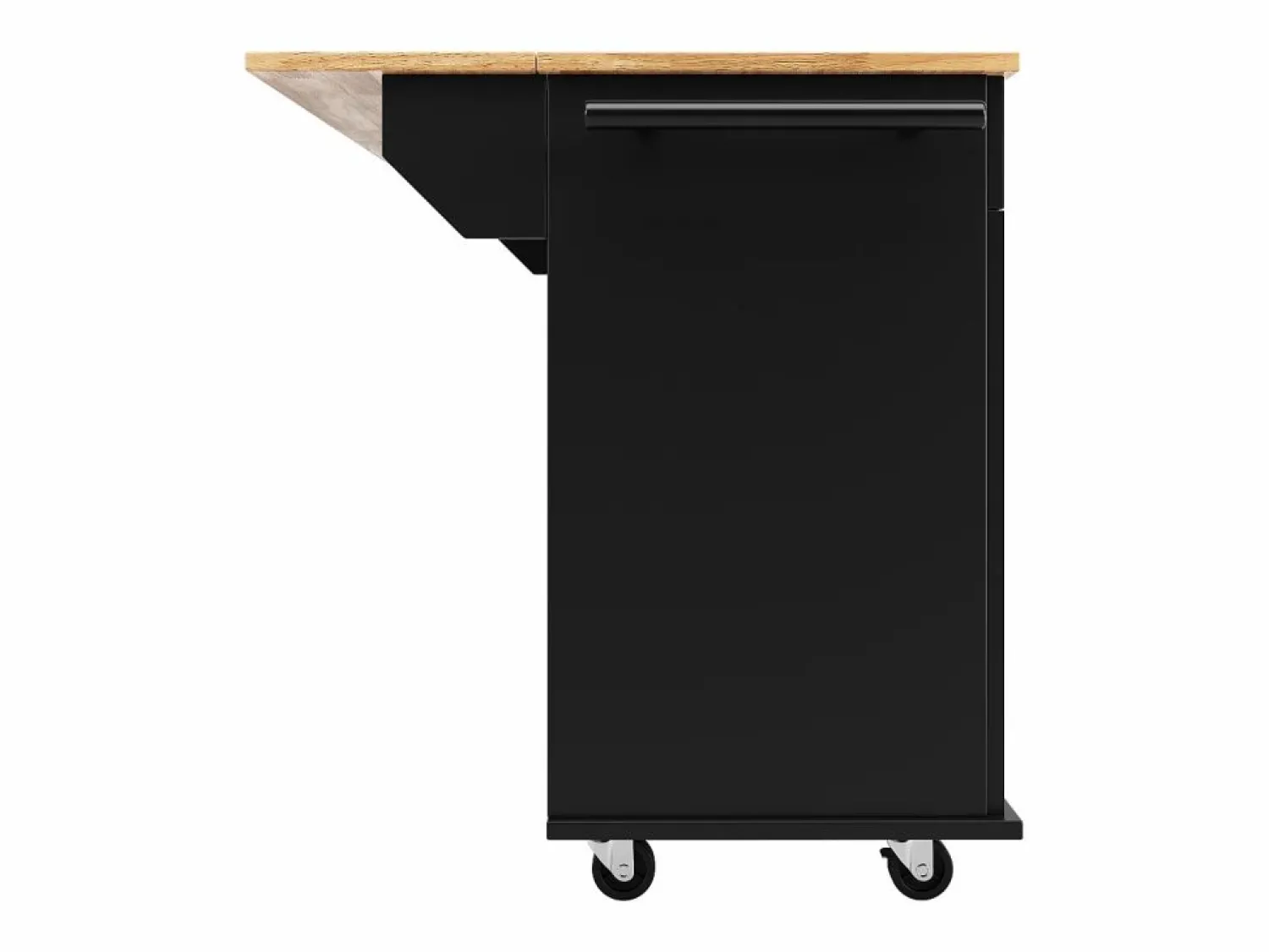 Hot Isla de cocina moderna, encimera abatible, mueble de almacenaje, acabado madera MDF, color (106x50x90,5 cm) Isla Cocina