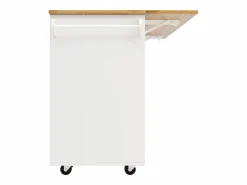 Merax Isla de cocina moderna, mueble aparador con veta de madera, 137,5×39,5×95,6 cm, MDF,