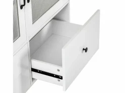 ModernLuxe Isla de cocina móvil 100x42x91.5cm - encimera extensible - espacio de almacenamiento multifuncional -