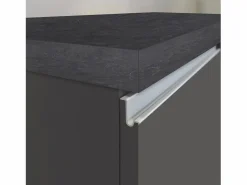 Isla de cocina Sole con 2 puertas en antracita mate/report 160x90x90 cm