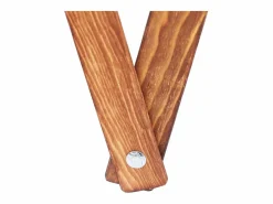 Garden Furniture Jace Cesto para colada plegable madera y tela color