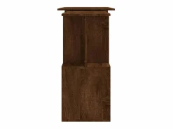 Best Garden Furniture Jakobstad Escritorio esquina madera contrachapada color roble 200x50x76cm Marru00f3n