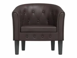 Hot Garden Furniture Jalkar Sillón cuero sintético marrón Marru00f3n